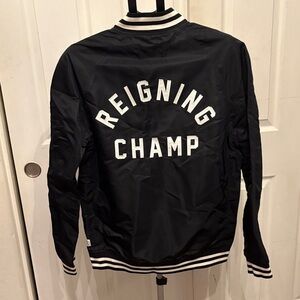 Reigning Champ Black Jacket with White Stripes